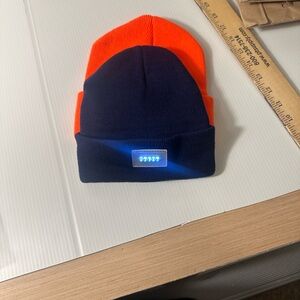 Orange and Black LED Beanie